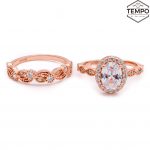 Anillos de compromiso - Plata 925 y Oro rosa 10K - AC17