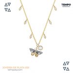 Collar de Plata 925 - Mariposa con cristales - C24