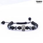 Pulsera para caballero - Piedra natural - ONIX MATE Y VENA DE DRAGON - PN26 - Imagen 4