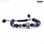 Pulsera para caballero - Piedra natural - ONIX MATE Y VENA DE DRAGON - PN26 - Imagen 6