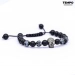 Pulsera para caballero - Piedra natural - ONIX MATE Y VENA DE DRAGON - PN26 - Imagen 7