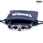 Pulsera para caballero - Piedra natural - ONIX MATE Y VENA DE DRAGON - PN26 - Imagen 3