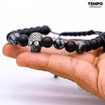 Pulsera para caballero - Piedra natural - ONIX MATE Y VENA DE DRAGON - PN26 - Imagen 8