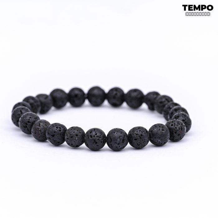 Pulsera para caballero - Piedra natural - PIEDRA VOLCÁNICA 8MM - PN3 - Imagen 3