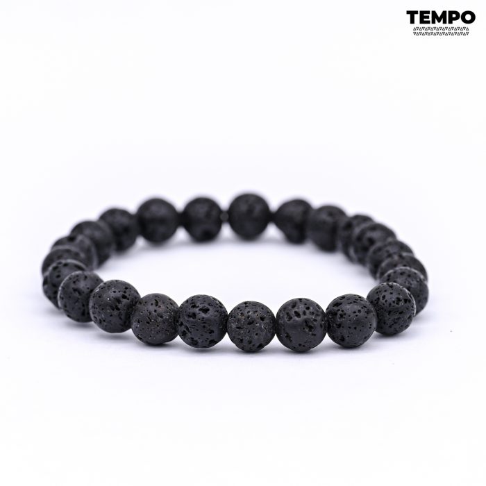 Pulsera para caballero - Piedra natural - PIEDRA VOLCÁNICA 8MM - PN3 - Imagen 7
