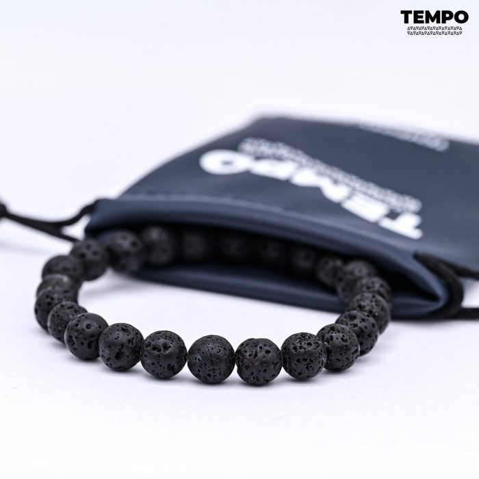 Pulsera para caballero - Piedra natural - PIEDRA VOLCÁNICA 8MM - PN3 - Imagen 4