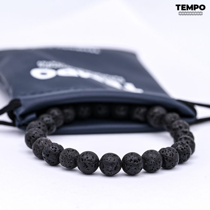 Pulsera para caballero - Piedra natural - PIEDRA VOLCÁNICA 8MM - PN3 - Imagen 5
