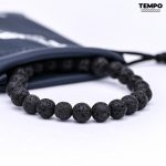 Pulsera para caballero - Piedra natural - PIEDRA VOLCÁNICA 8MM - PN3 - Imagen 2