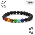 Pulsera para caballero - Piedra natural - 7 CHAKRAS 8MM - PN27