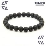 Pulsera para caballero - Piedra natural - PIEDRA VOLCÁNICA 8MM - PN3