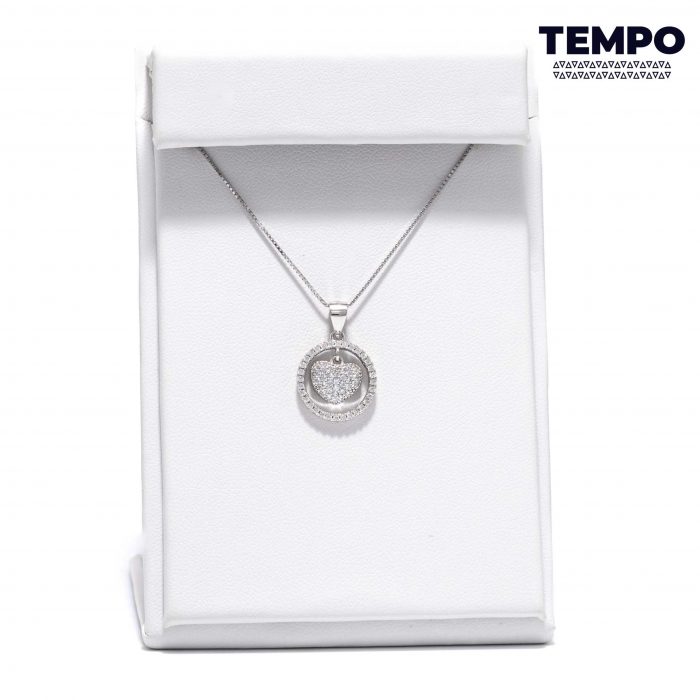 Collar de Plata 925 - Corazón cristales de circonia - C94 - Imagen 3