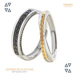 Anillos de promesa de pareja - Hechos de plata 925 - JP12