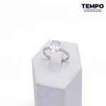 Anillo de compromiso - Hecho de plata italiana 925 - Corte ovalado - AC38 - Imagen 5