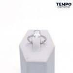 Anillo de compromiso - Hecho de plata italiana 925 - Corte ovalado - AC38 - Imagen 4