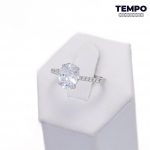 Anillo de compromiso - Hecho de plata italiana 925 - Corte ovalado - AC38 - Imagen 3