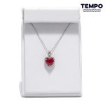 Collar de Plata 925 - CORAZON ROJO GIGANTE - C97 - Imagen 2
