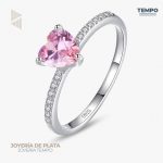 Anillo de promesa - CORTE CORAZÓN ROSADO- AP29