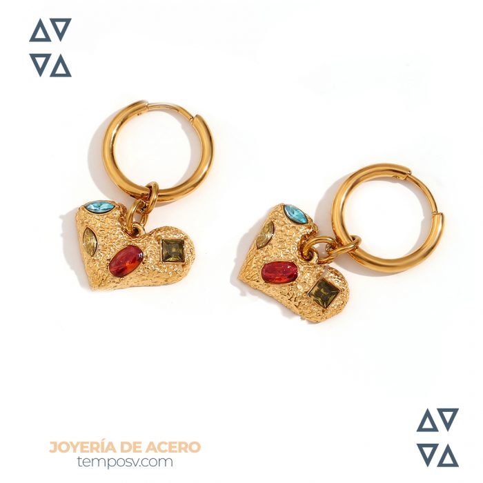 Argollas - baño en oro laminado 18K - AR7 - Imagen 1