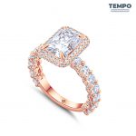 Anillos de compromiso - ORO CLÁSICO 10K-CORTE ESMERALDA - AC59 - Imagen 6