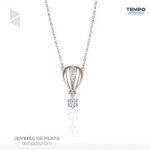 Collar de Plata 925 - COLLAR DE PLATA 925 – GLOBO AEROSTÁTICO EN ROSA GOLD- C129