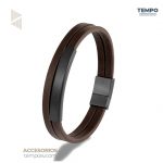 Pulsera para caballero -  Colección Córdoba  CUERO CAFE  C141