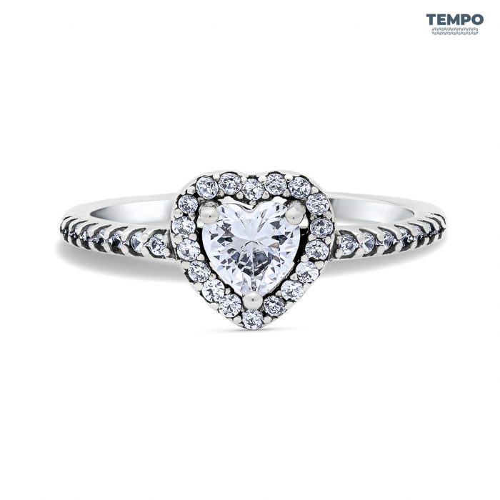 Anillo de promesa – PLATA 925 CORAZÓN BLANCO - AP42 - Imagen 1