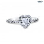 Anillo de promesa – PLATA 925 CORAZÓN BLANCO - AP42 - Imagen 2