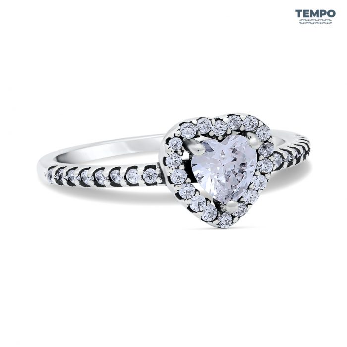 Anillo de promesa – PLATA 925 CORAZÓN BLANCO - AP42 - Imagen 3
