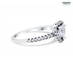 Anillo de promesa – PLATA 925 CORAZÓN BLANCO - AP42 - Imagen 4