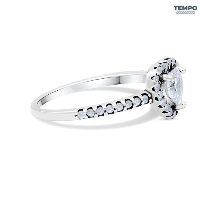 Anillo de promesa – PLATA 925 CORAZÓN BLANCO - AP42 - Imagen 4
