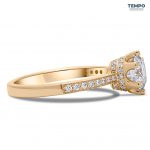 Anillo de Compromiso en Oro 10K - Solitario con Montura en Corona - AC66 - Imagen 5