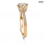 Anillo de Compromiso en Oro 10K - Solitario con Montura en Corona - AC66 - Imagen 7
