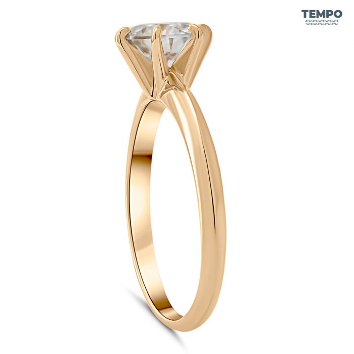 Anillo de Compromiso en Oro 10K - Estilo Tiffany - Corte Redondo 1CT - AC67 - Imagen 7