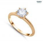 Anillo de Compromiso en Oro 10K - Estilo Tiffany - Corte Redondo 1CT - AC67 - Imagen 6