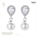 Aritos hecho de plata 925  GOTA PERLAS AA134