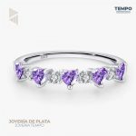 Anillo de promesa – PLATA 925 GEMA AMATISTA - AP44