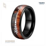 Anillo para caballero - Hecho de Tungsteno flecha - AT41