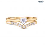 Anillos de compromiso | Anillo de promesa | ORO BLANCO | ORO AMARILLO 10K | DIAMANTE MOISSANITA | CORTE CORAZÓN | AC42 - Imagen 14