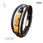 Pulsera para caballero - Piedra natural - PIEDRA CITRINO- PN72