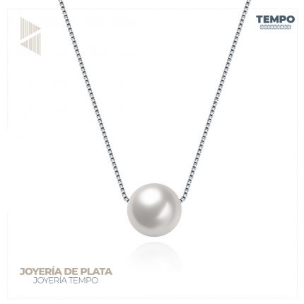Collar de Plata 925 - COLLAR DE PLATA 925 –  PERLA SOLITARIA–  C176