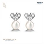 Aritos hecho de plata 925 - PERLA CON CIRCONIA DE CORAZÓN AA150