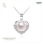 Collar de Plata 925 - COLLAR DE PLATA 925 – CORAZON CON PERLA–  C178