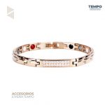 Pulsera hecha de Titanio y Acero 316 con piedras de energía curativa | PC24