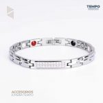 Pulsera hecha de Titanio y Acero 316 con piedras de energía curativa | PC25