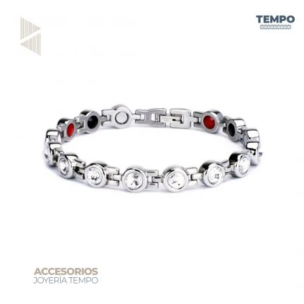 Pulsera hecha de Titanio y Acero 316 con piedras de energía curativa | PC30