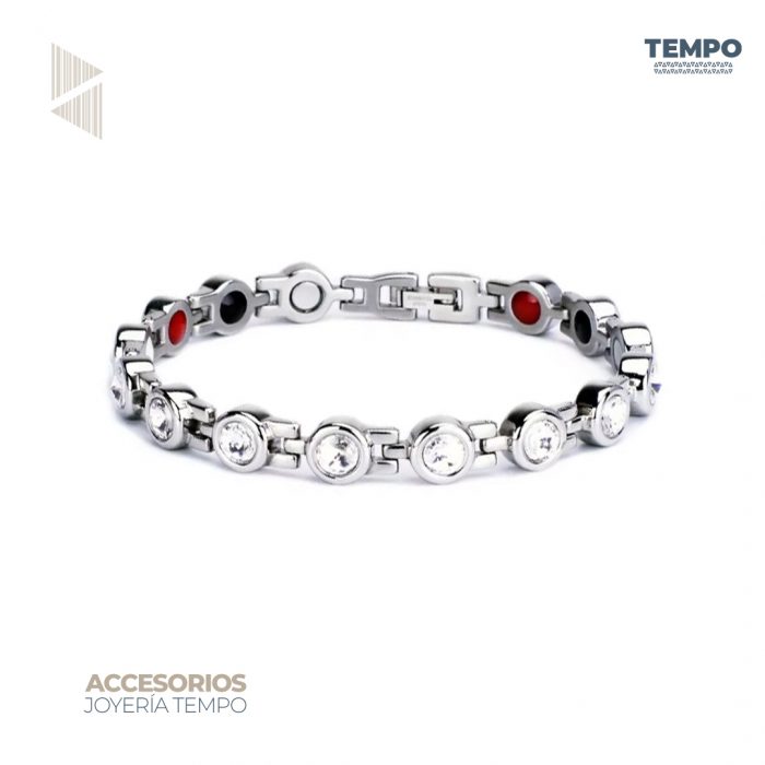 Pulsera hecha de Titanio y Acero 316 con piedras de energía curativa | PC30 - Imagen 1