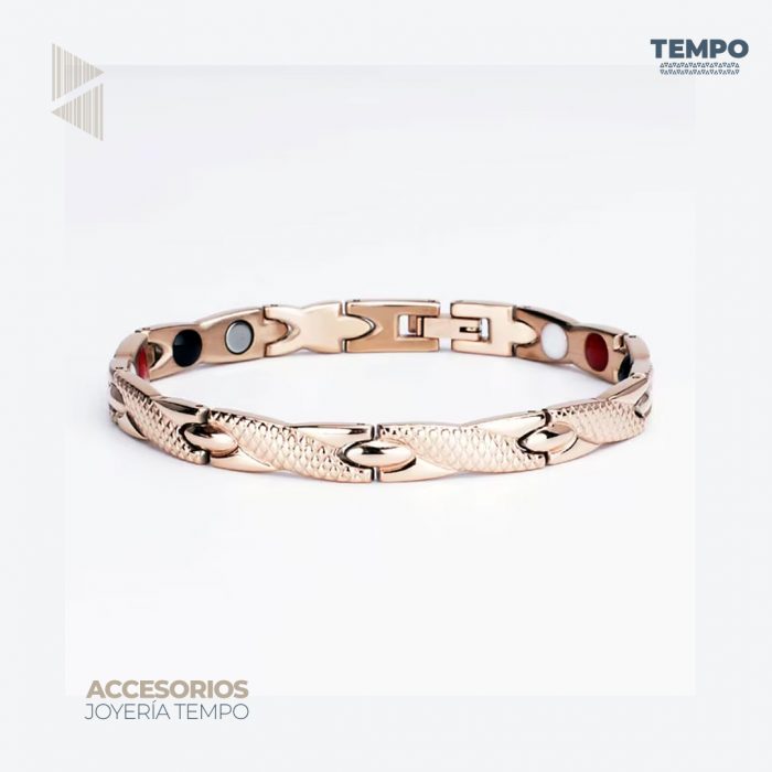 Pulsera hecha de Titanio y Acero 316 con piedras de energía curativa | PC32 - Imagen 1