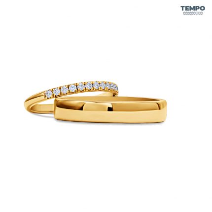 Alianzas de Boda en Oro Amarillo - Corte tradicional y Elegante - ABO5