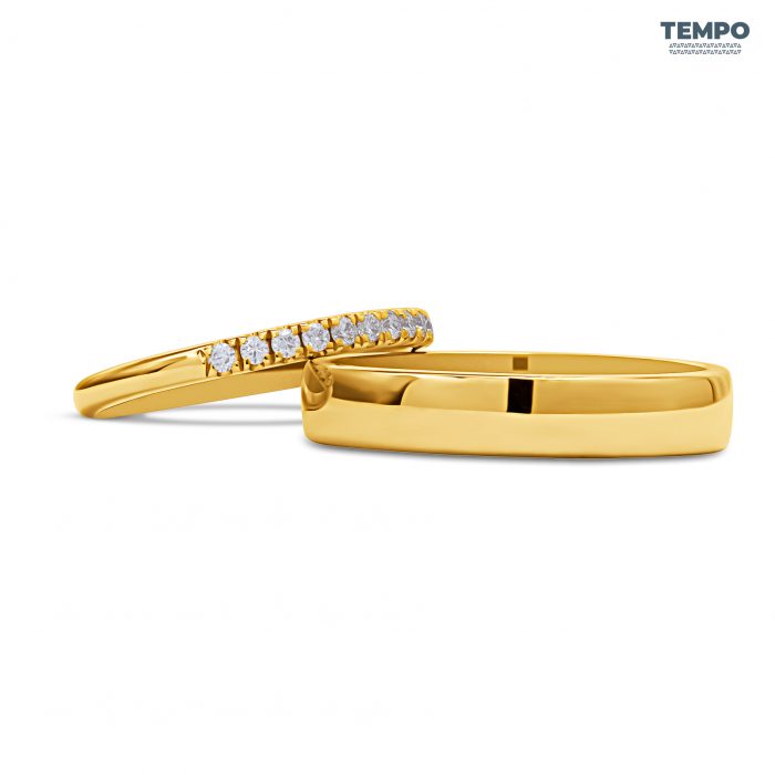 Alianzas de Boda en Oro Amarillo - Corte tradicional y Elegante - ABO5 - Imagen 2