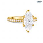Anillo de Compromiso en Oro 10K – Corte Marquesa - AC76 - Imagen 3